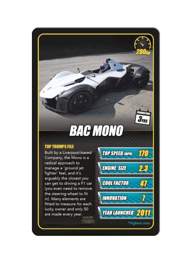 Top Trumps Sports Cars Card Game 1688  - Image 3