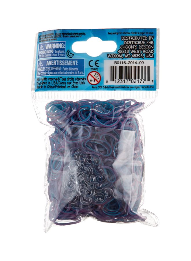 راينبو لووم مجموعة شرائط من المطاط ومشابك على شكل حرف C مكونة من 624 قطعة طراز B0116  - Image 2