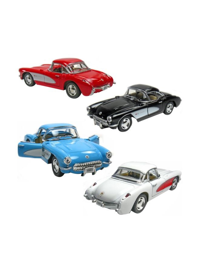 Kinsmart Set Of 4 Chevy Corvette Scaled Model Vehicle 5inch  - Image 1