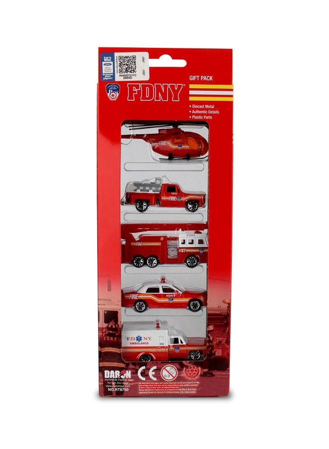 Daron 5-Piece Fundy Vehicle Gift Set RT8750 Red - Image 3