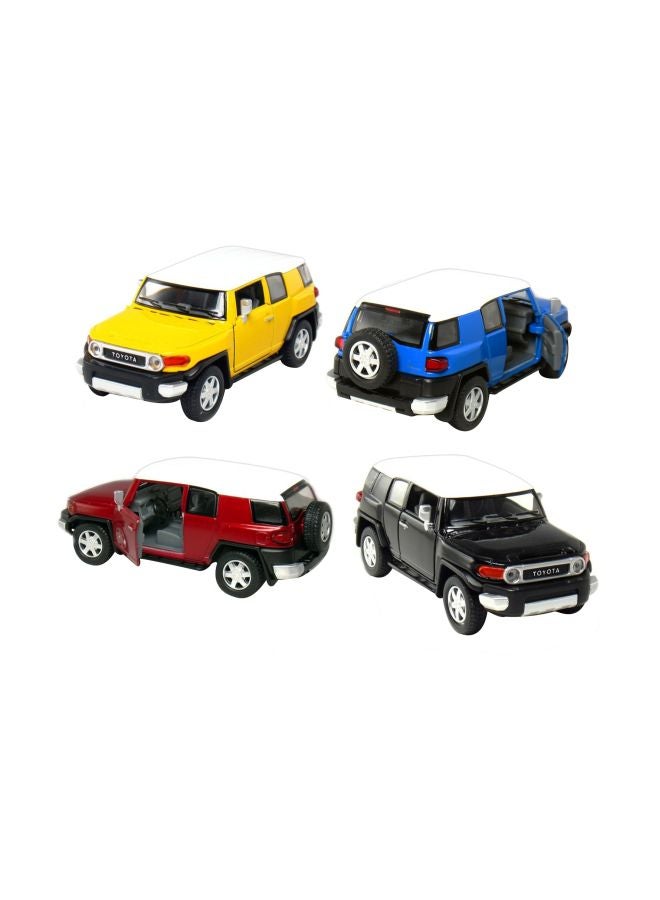كين سمارت مجموعة من 4 سيارات تويوتا إف جيه كروزر ذات التدرج مقاس 1/36 5بوصة - Image 1
