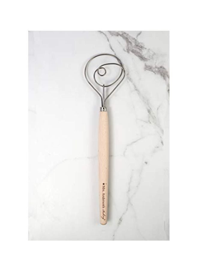 Mrs. Anderson's Baking Baking Dough Whisk Beige/Silver 15inch  - Image 2