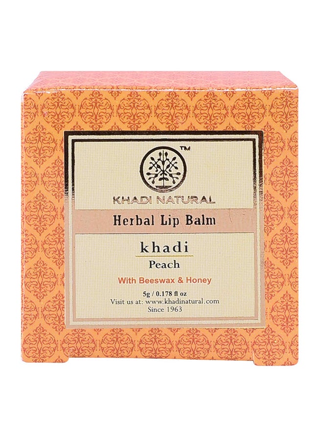 Khadi Natural Peach Herbal Lip Balm Multicolour 5grams - Image 2