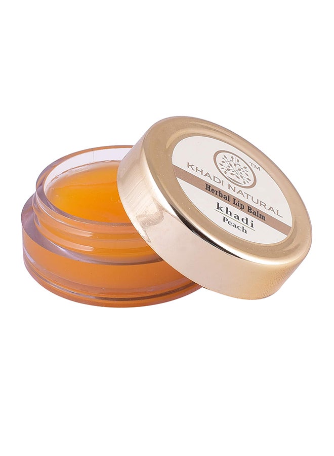 Khadi Natural Peach Herbal Lip Balm Multicolour 5grams - Image 1