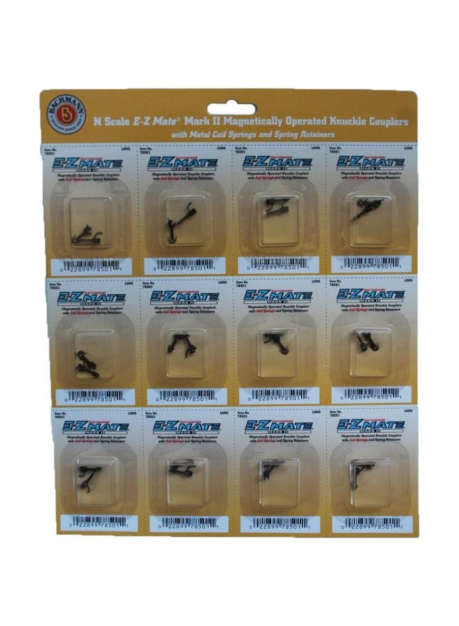 باخمان ترينز مجموعة وصلات E - Z ميت مارك II مفصلية مغناطيسية مع زنبرك لولبي معدني، مكونة من 12 قطعة طراز 78501