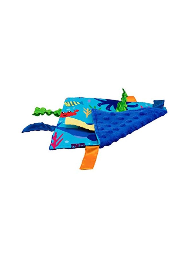 Square Teething Toy With Closed Ribbon Tag