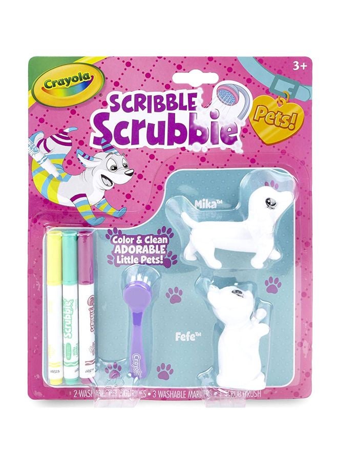 Crayola Pack Of 2 Scribble Scrubbie Pet Toys 74-7254 Multicolour - Image 1