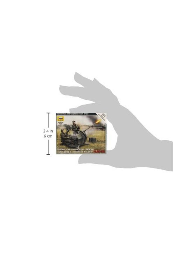 Zvezda Models 1/72 German 2cm Flak 38 With Crew New Tooling Snap Kit ZVE-6117 2cm - Image 3