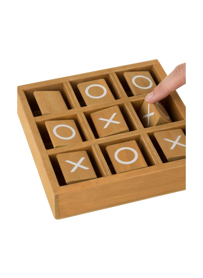 Hey! Play! Wooden Tic-Tac-Toe Spinning Board Game - Image 4