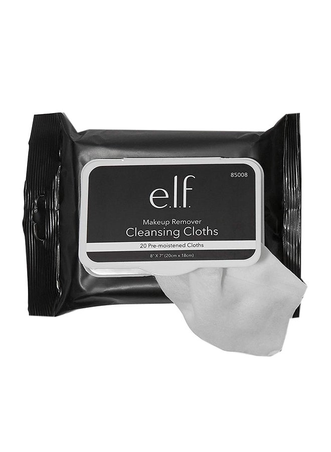 elf Pack of 2 Makeup Remover Cleansing Cloth White 8 x 7inch - Image 1