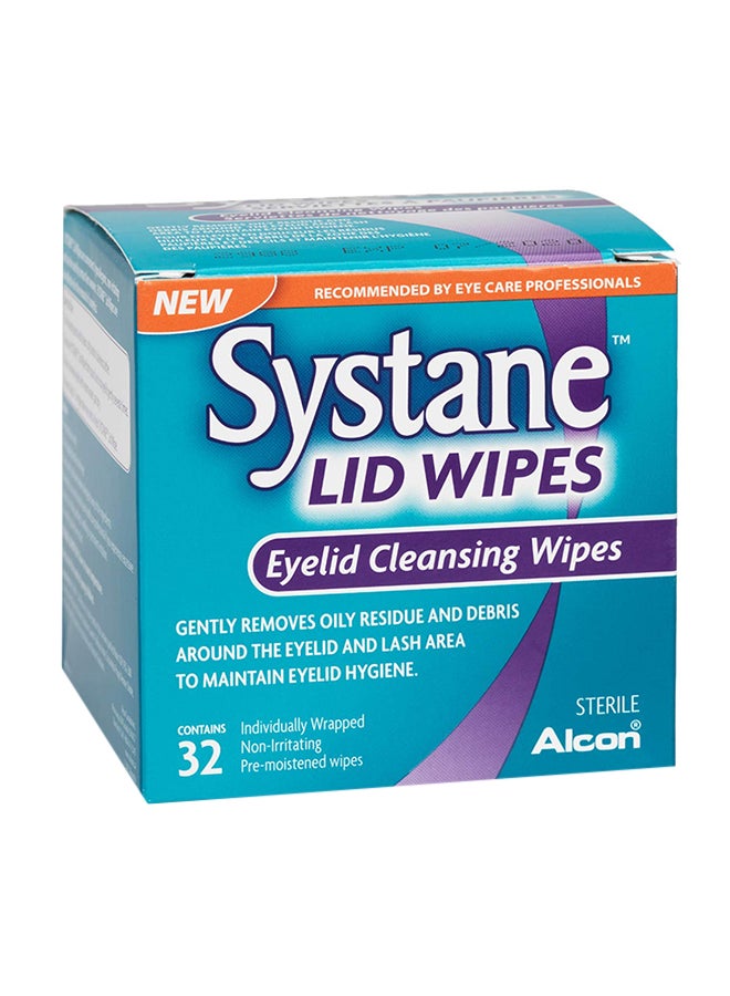 Systane 30-Piece Eyelid Cleansing Wipes White - Image 1