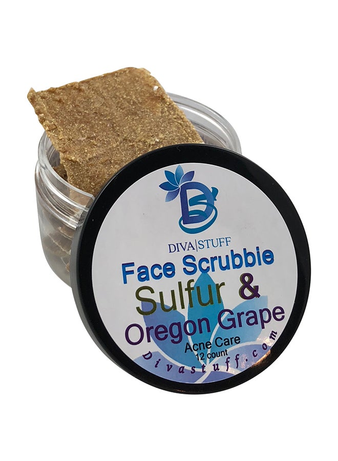 Diva Stuff Sulfur And Oregon Grape Face Scrubbie