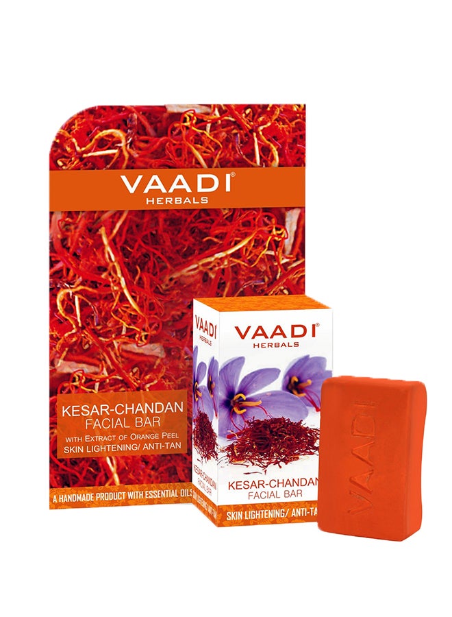 VAADI HERBALS - Kesar Chandan Facial Soap 25grams - Image 1