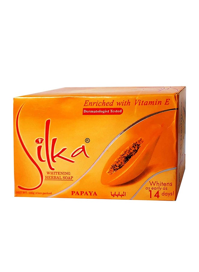 Silka - Whitening Herbal Papaya Soap 135grams - Image 1