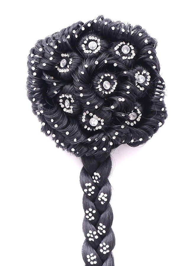 Honbon - Juda Wig Choti With Stone Work Black 25-27inch - Image 1