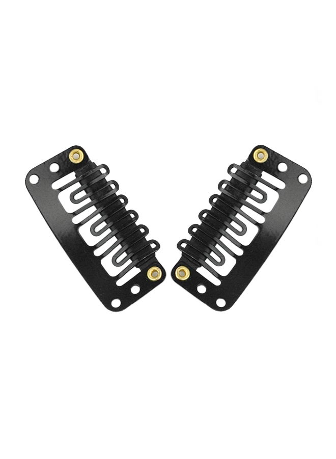 Ritzkart 12-Piece Snap Hair Extension Clip Black