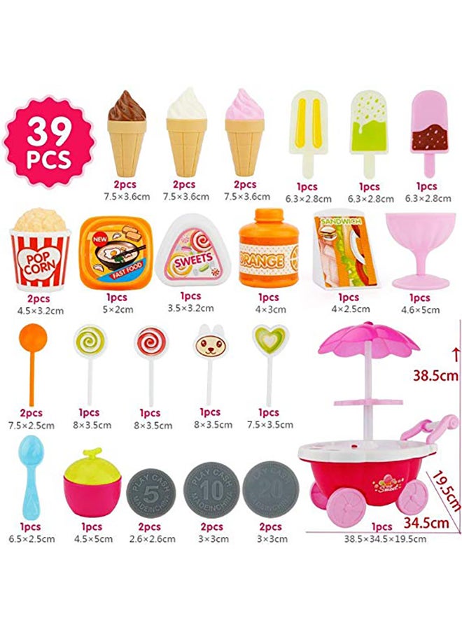 Beauenty Candy Ice Cream Trolley Pretend Playset  - Image 3