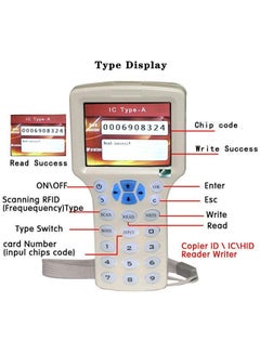 Handheld IC/ID/HID MiFare Access Control Card Reader With USB Cable White 6.5x3.5x1.4inch - v1579584620/N33857202A_3