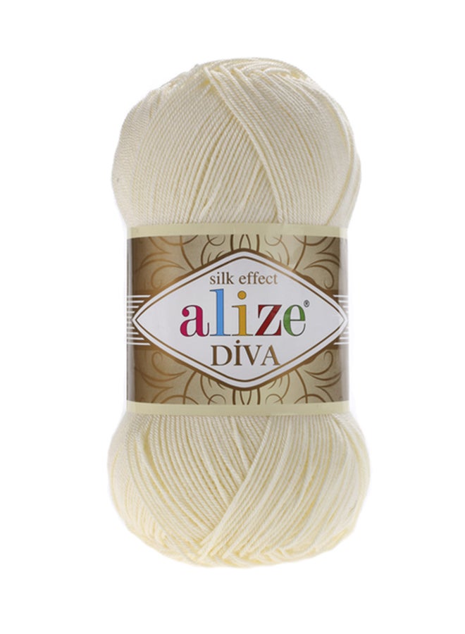 Diva Hand Knitting Yarn Cream 100grams - v1579586045/N21799520A_1