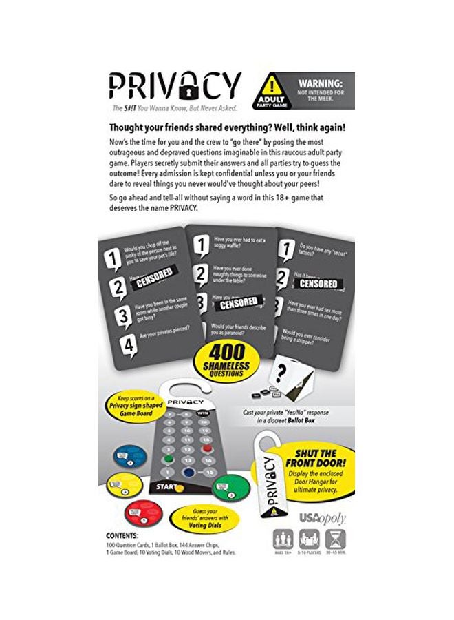 USAopoly Privacy Board Game PV124-539  - Image 4