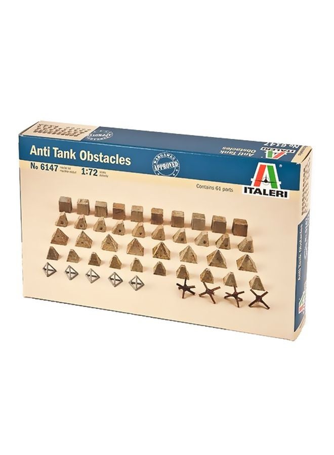 ITALERI 61-Piece Anti-Tank Obstacles Model Kit 6147 - Image 1