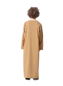 Hanyimidoo Casual Kids Thobe Camel  - Image 2
