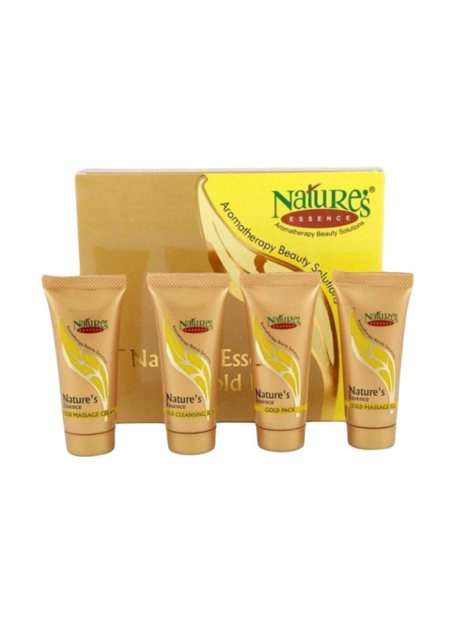 نيتشرز إيسنس مجموعة ماسك جمال للعلاج العطري بخلاصة الذهب مكونة من 4 قطع 125جرام - Image 1