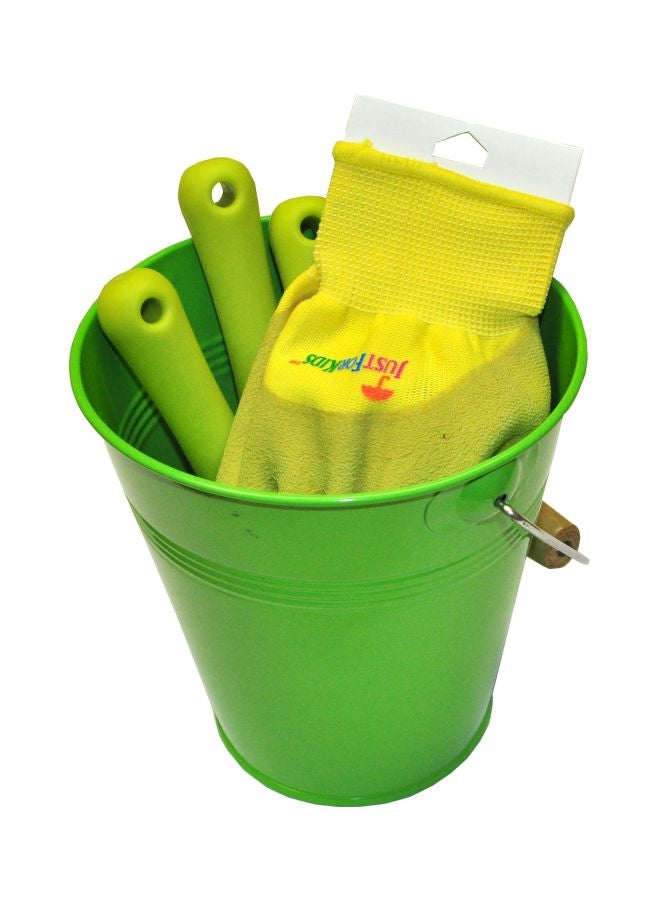 G & F Products Water Pail With Garden Tools Set 10051Green  - Image 2