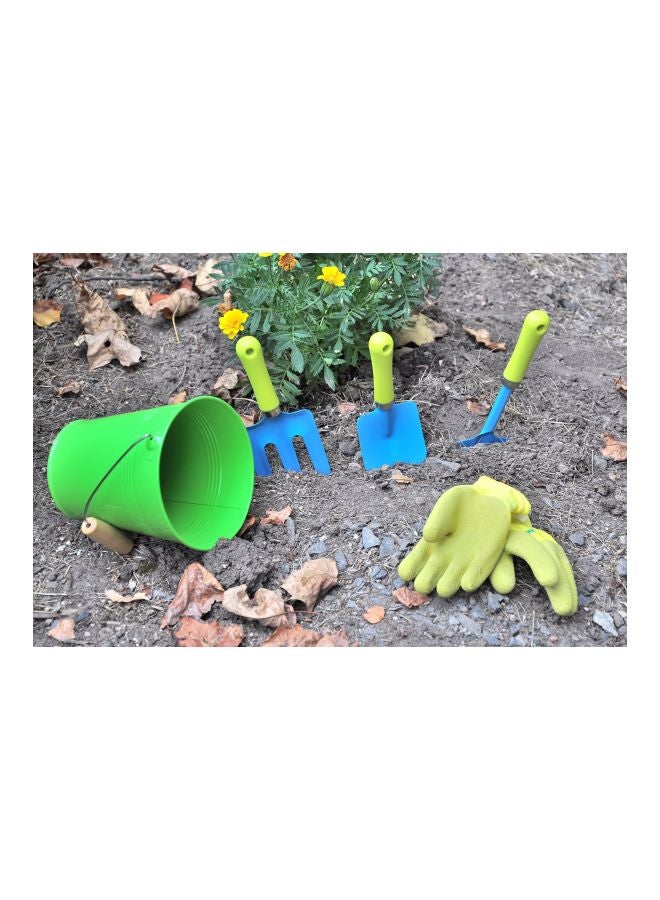 G & F Products Water Pail With Garden Tools Set 10051Green  - Image 3
