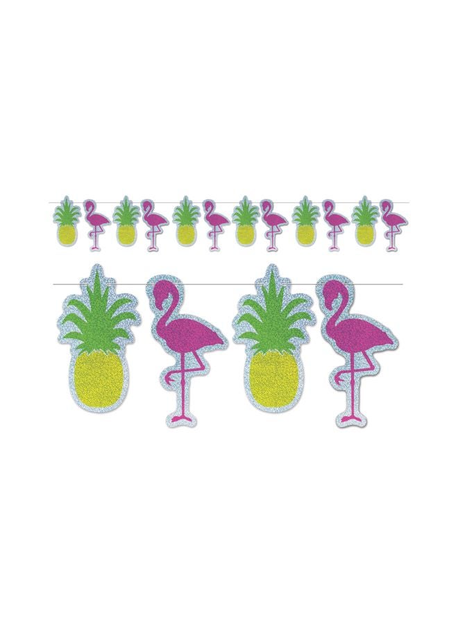 بيستل شريطٌ بتصميم طائر الفلامينجو والأناناس طراز 54814
