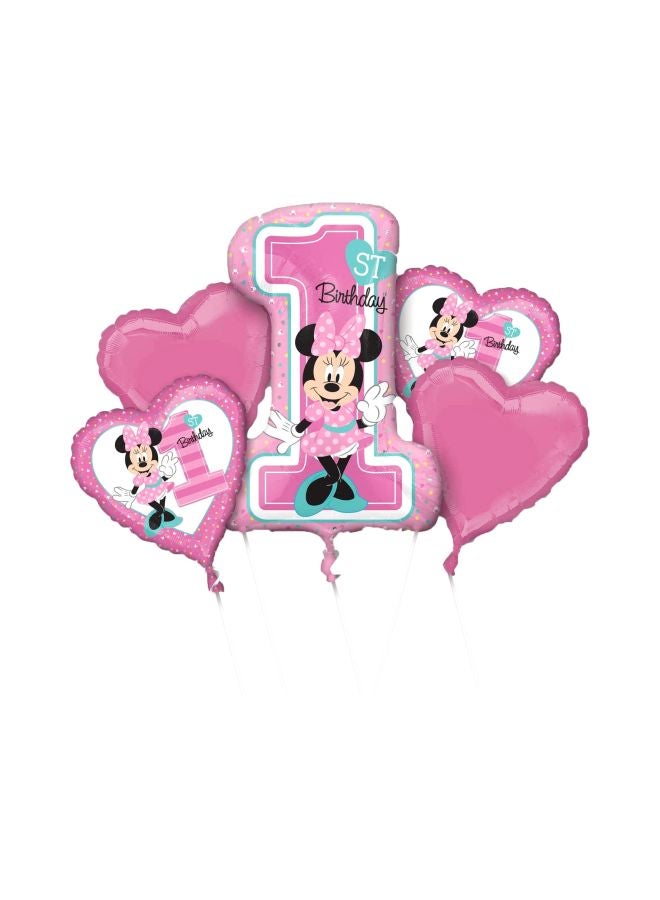 Anagram International 5-Piece Bouquet Minnie Balloon 84664 