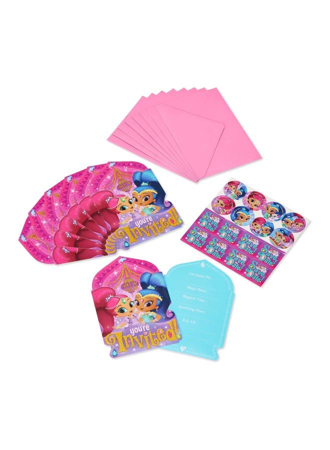 Amscan 8-Piece Greetings Shimmer and Shine Invite Postcards 491653 - Image 1