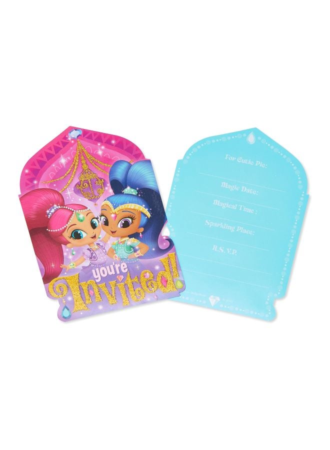 Amscan 8-Piece Greetings Shimmer and Shine Invite Postcards 491653 - Image 2