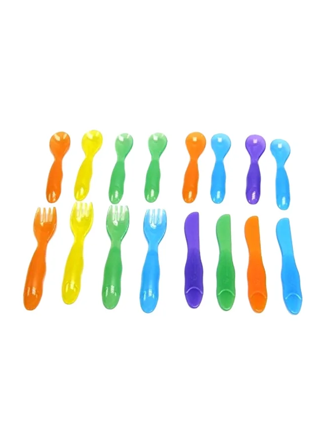 the FIRST years Take And Toss Toddler Spoon Set, Pack Of 16, Multicolour