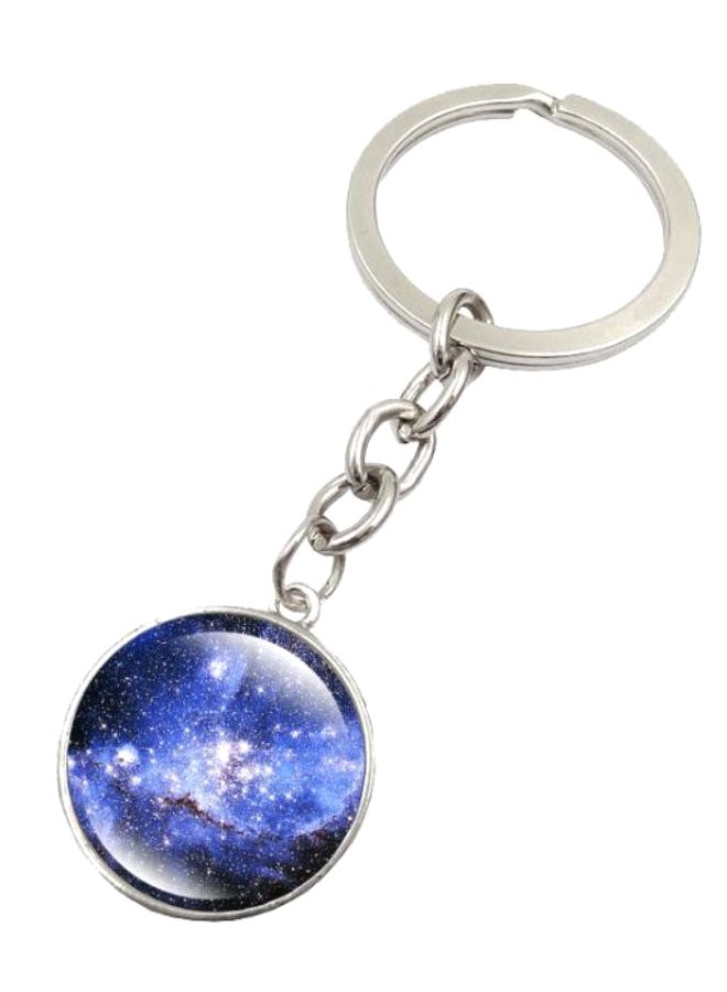 Galaxy Full Moon Pendant Keychain