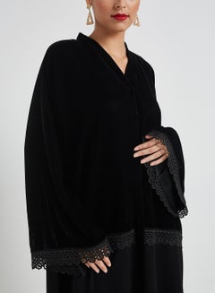 Lace Embellished Abaya Black - v1579595160/N33479625V_3