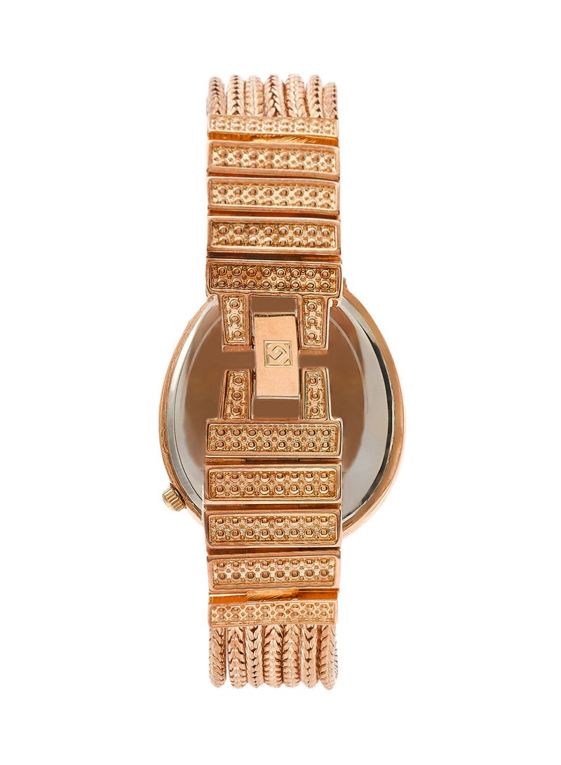 جينيفال ساعة يد كوارتز بعقارب مقاومة للماء طراز GBS902RB - مقاس 32 مم - لون ذهبي للنساء - Image 3