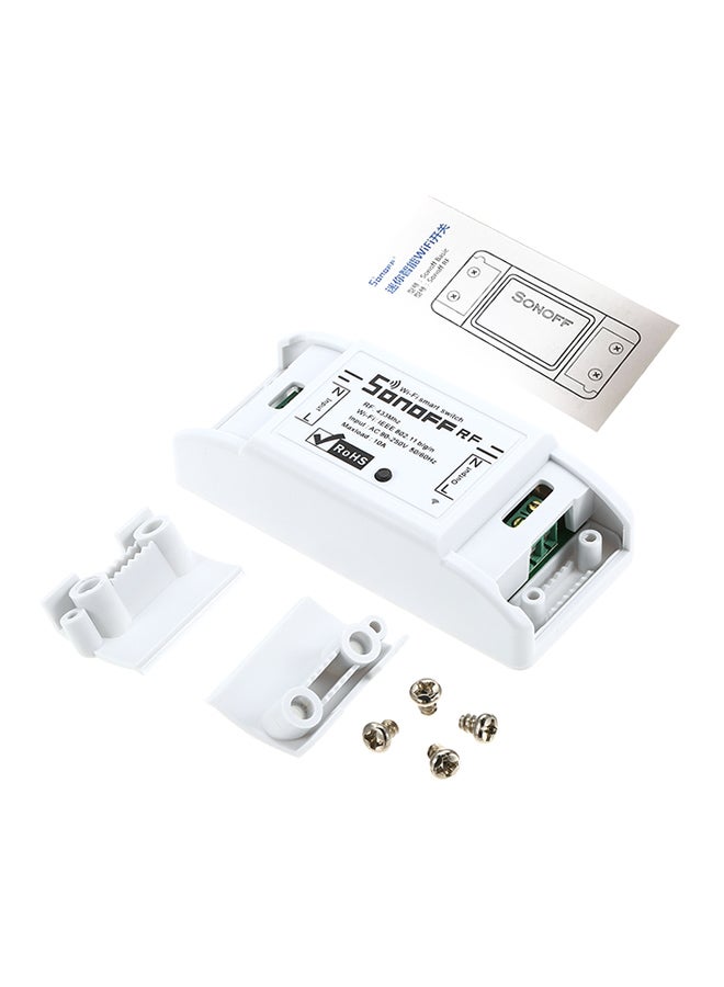 SONOFF Rf 433Mhz 10A/2200W Wireless Switch With Timing Function Remote Controller White 0.054kg - Image 1