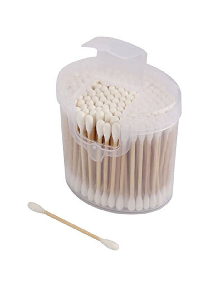 XMHF 150-Piece Wooden Stick Cotton Swabs Multicolour 2x4x2.8inch  - Image 1