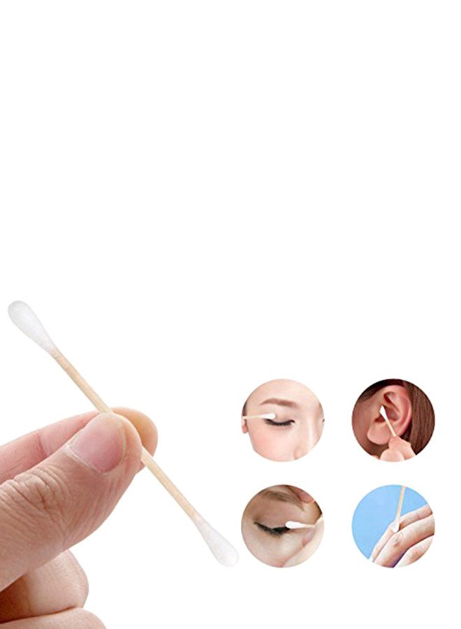 XMHF 150-Piece Wooden Stick Cotton Swabs Multicolour 2x4x2.8inch  - Image 2