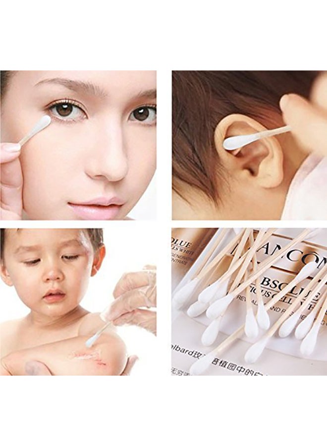 XMHF 150-Piece Wooden Stick Cotton Swabs Multicolour 2x4x2.8inch  - Image 3