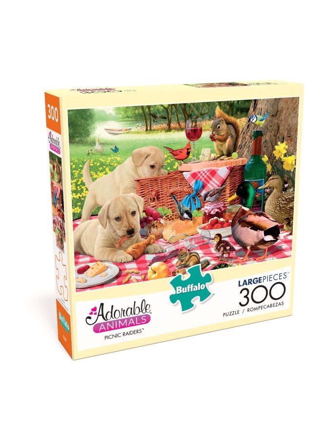 Buffalo Games 300-Piece Picnic Raiders Jigsaw Puzzle Set 2706