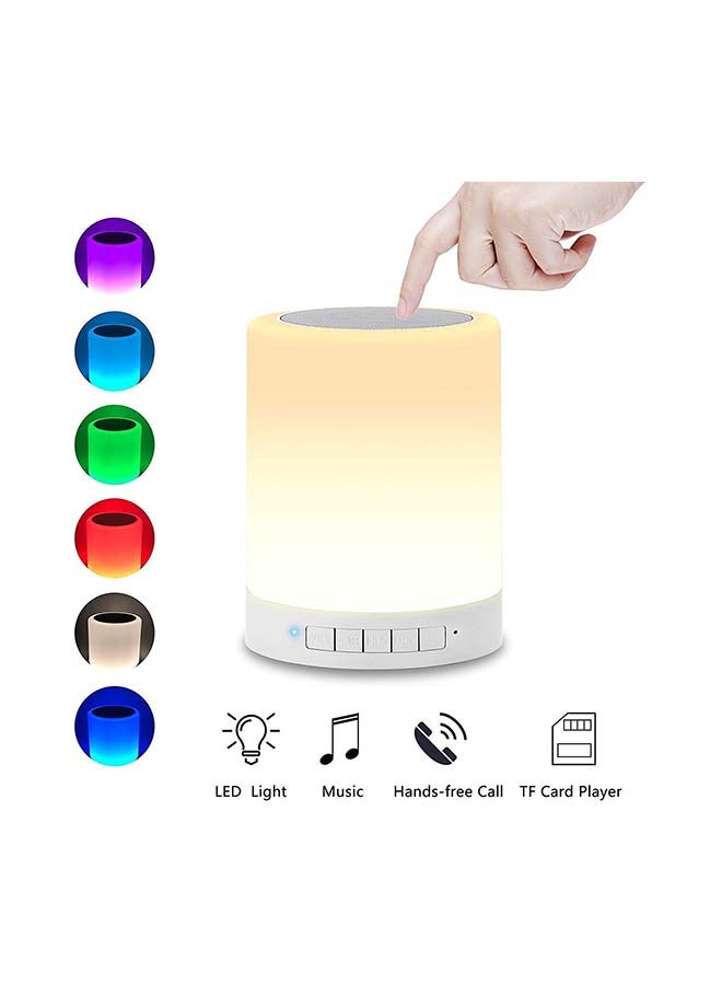 LED Touch Lamp Wireless Portable Bluetooth Speaker B07SNBC6KK Beige - Image 2