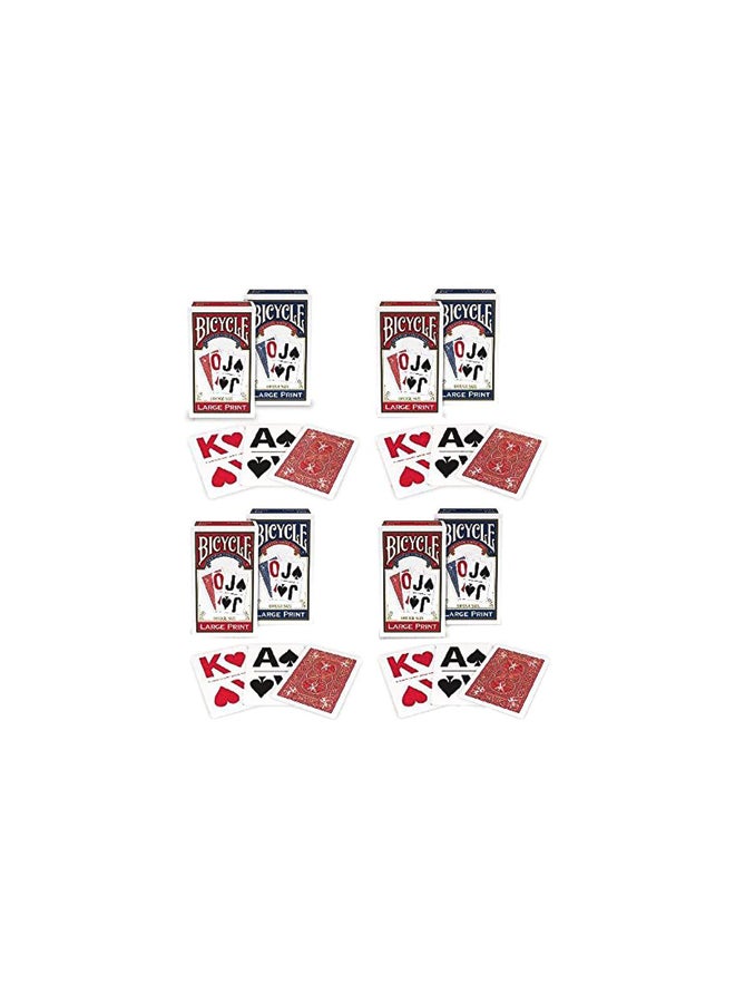 Bicycle - Pack Of 4 Large Print Playing Cards - Image 1