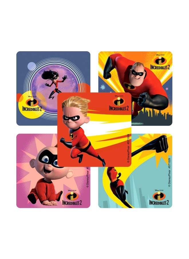 SmileMakers Pack Of 100 Incredibles 2 Movie Stickers 2.5inch - Image 2