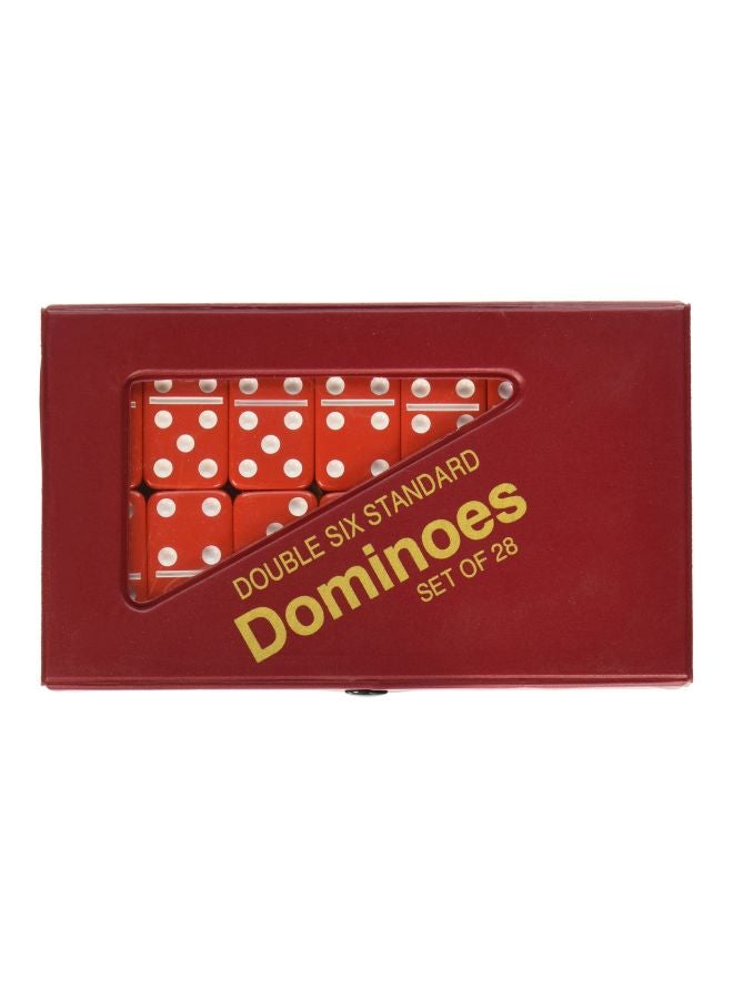 CHH 6-Piece Double Six Standard Domino Set SS-CQG-2408L-RD  - Image 2