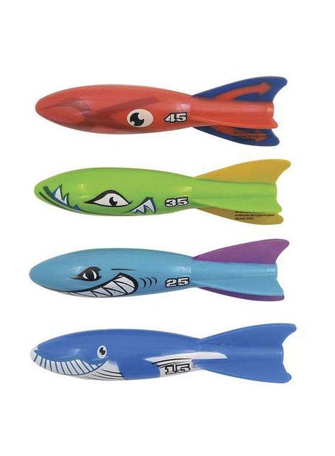 بانزاي مجموعة ألعاب توربيدو للغوص في حوض السباحة القرش الوحشي من 4 قطع طراز FS2988