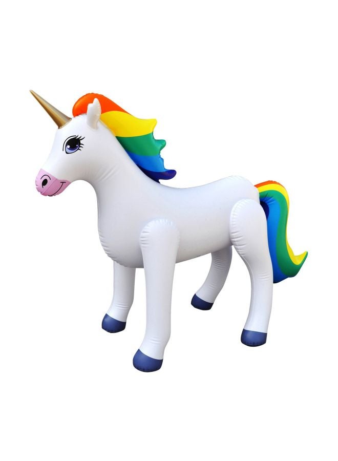 جيت كرييشنز حصان احادي القرن قائم قابل للنفخ لتزيين الحفلات 40بوصة