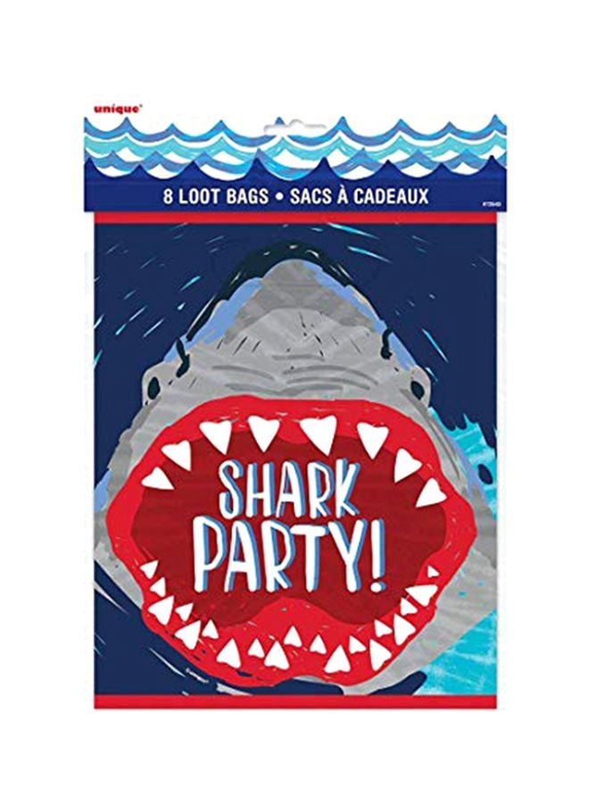 يونيك طقم مناديل للحفلات بطبعة سمكة قرش مكون من 16 قطعة طراز 72532 - Image 1