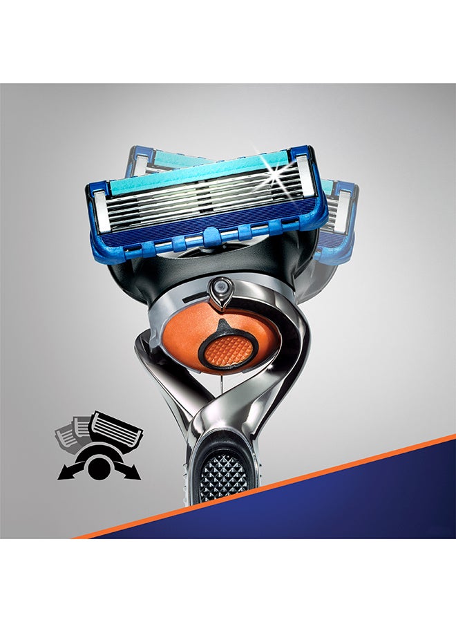 Gillette - Fusion Proglide Flexball Razor With 4 Refill Blade Cartridges Silver/Black - Image 1